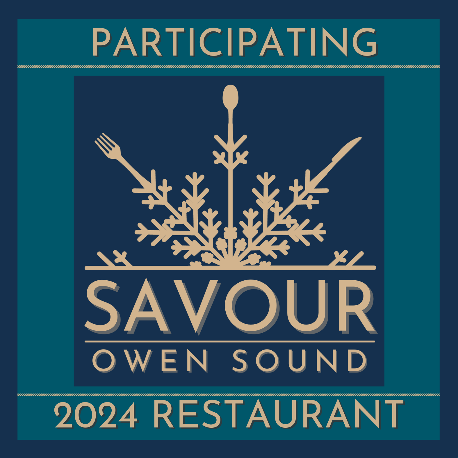 Savour logo - snowflake, year.